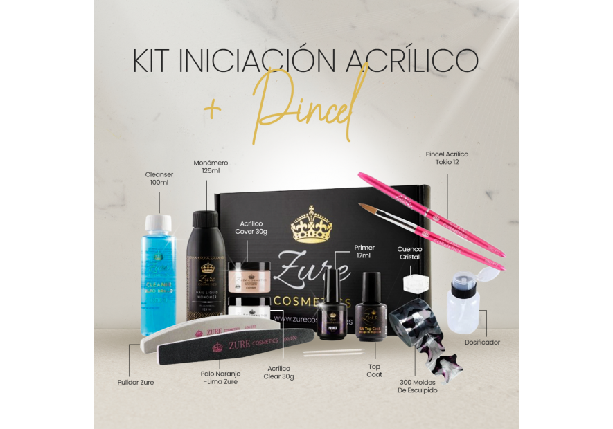 Descubre la Belleza en tus Manos: Kit Iniciación Acrílico + Pincel